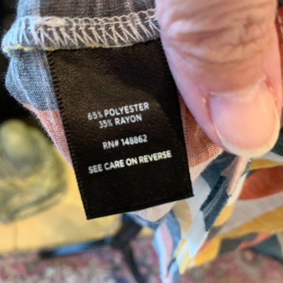 Torrid multi color knit button down the front tie waist top 1 - Picture 7 of 8